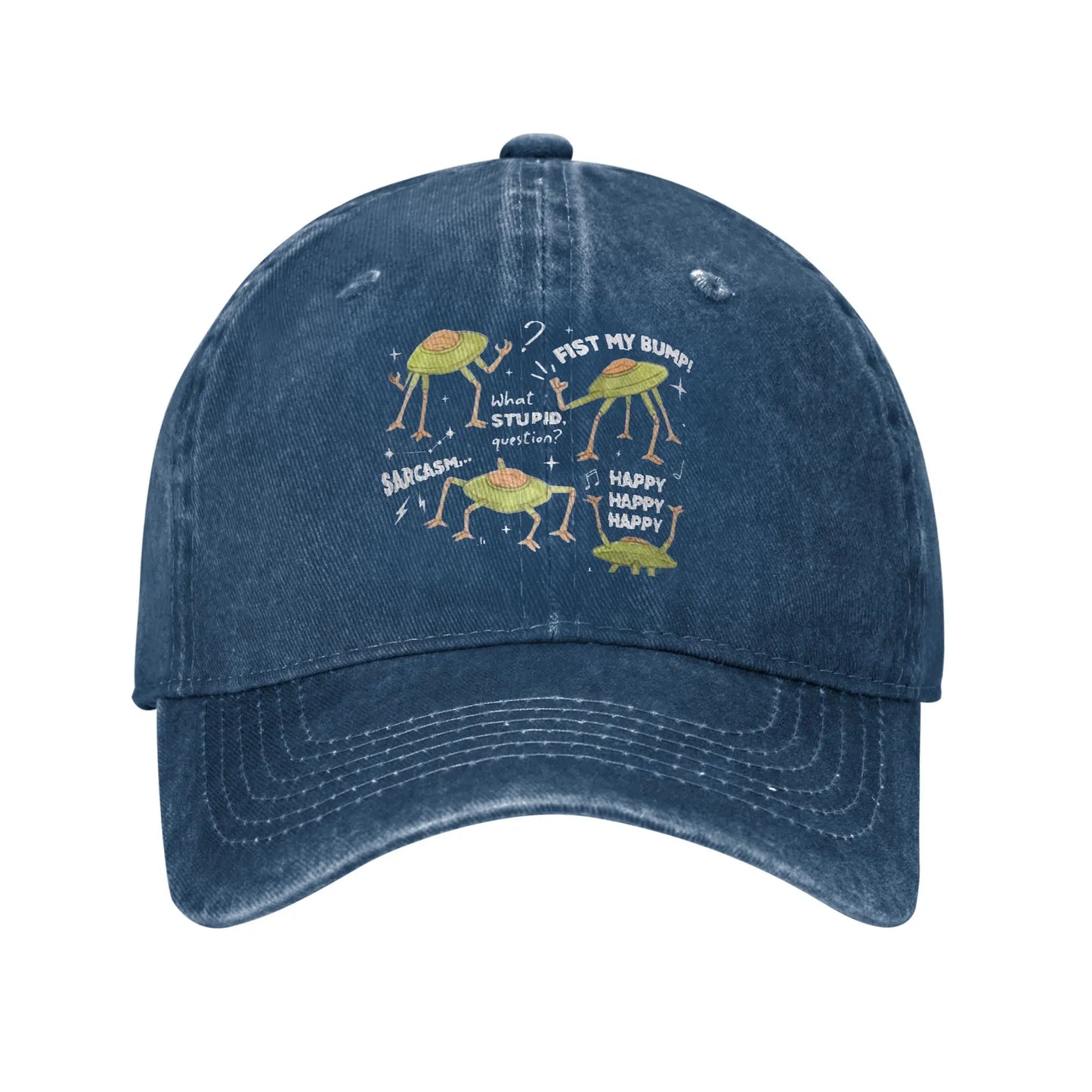 Hail Mary Retro Washed Denim Baseball Cap