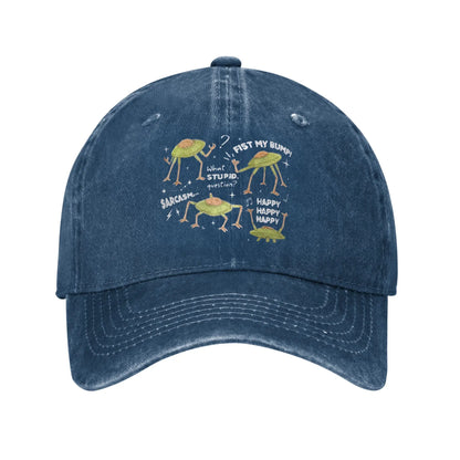 Hail Mary Retro Washed Denim Baseball Cap
