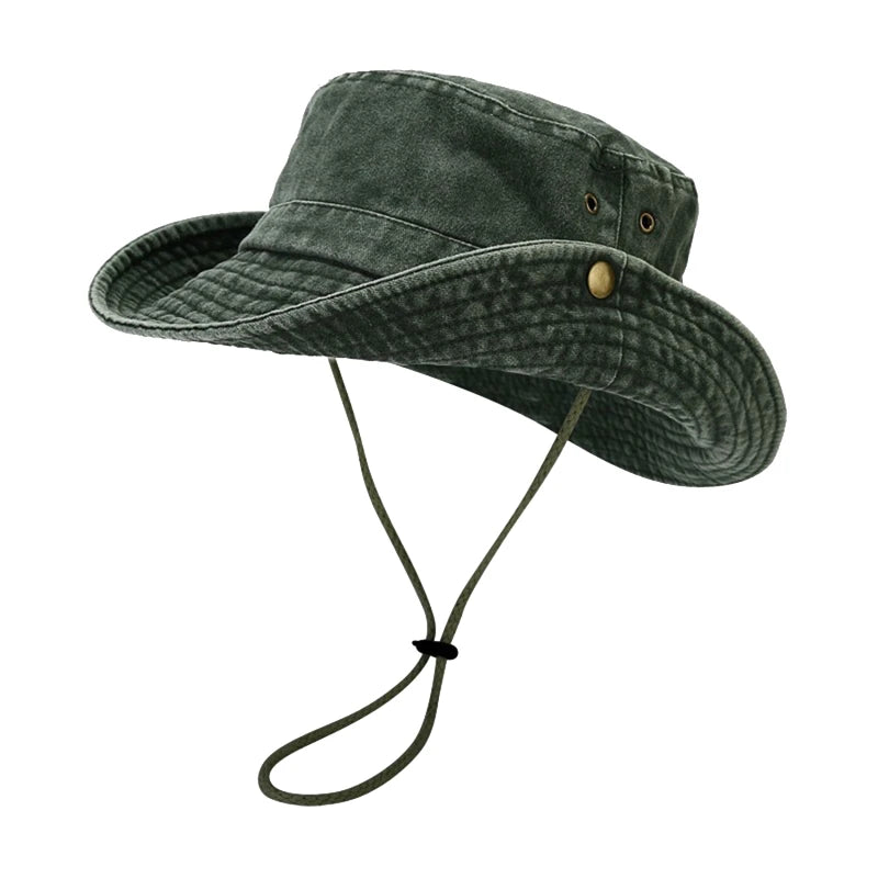 Cotton Solid Bucket Hat Unisex