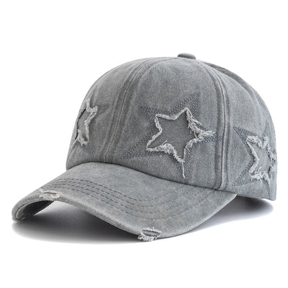 Women's Star Design Washed Cotton Dad Hat