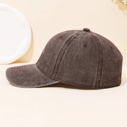 Retro Washed Mountain Embroidered Duckbill Cap