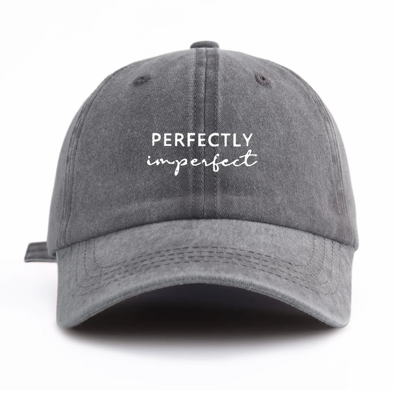 PERIMPFCT Print Minimalist Retro Washed Baseball Cap