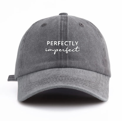 PERIMPFCT Print Minimalist Retro Washed Baseball Cap
