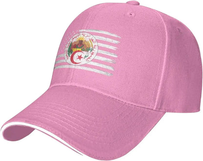 Algeria Emblem Distressed Flag Baseball Cap