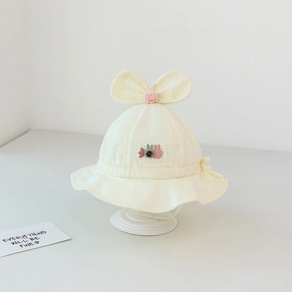 Princess Ruffle Bow Rabbit Baby Bucket Hat