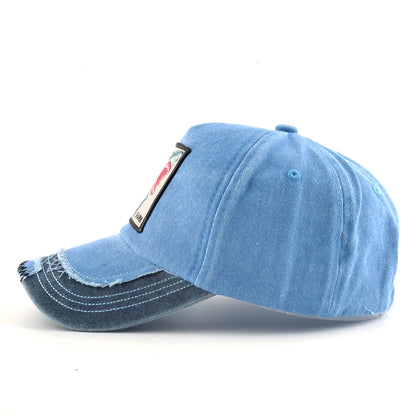 Shark Patch Denim Baseball Cap