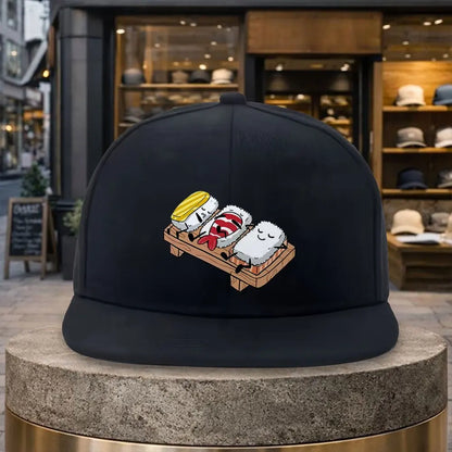 Cute Sleeping Sushi Cartoon Streetwear Snapback Cap