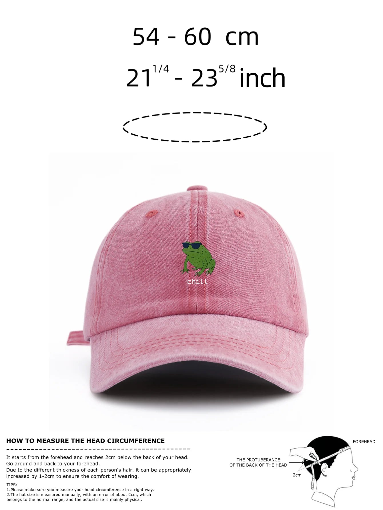 Chill Print Minimalist Retro Washed Baseball Cap