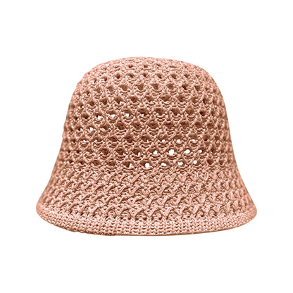 Korean Straw Handwoven Summer Bucket Hat