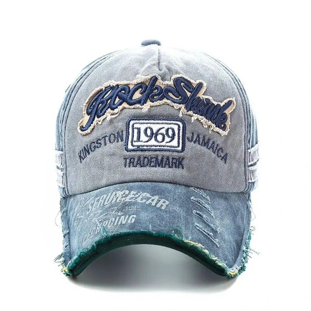 Vintage 1969 Letter Denim Baseball Cap