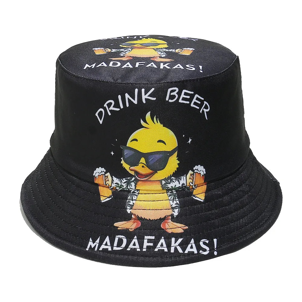 Gun Duck Pattern Bucket Hat