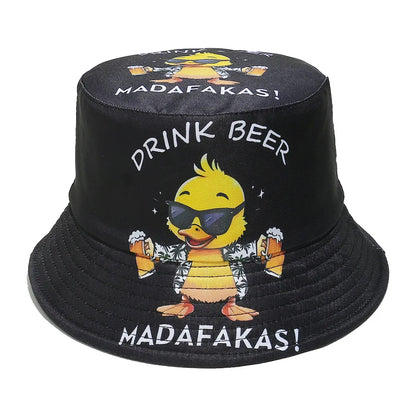 Gun Duck Pattern Bucket Hat