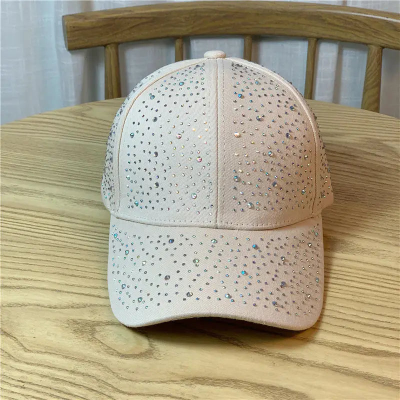Women's Rhinestone Full Print Baseball Cap
