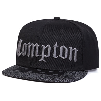 Unisex COMPTON Letter Embroidery Baseball Hats