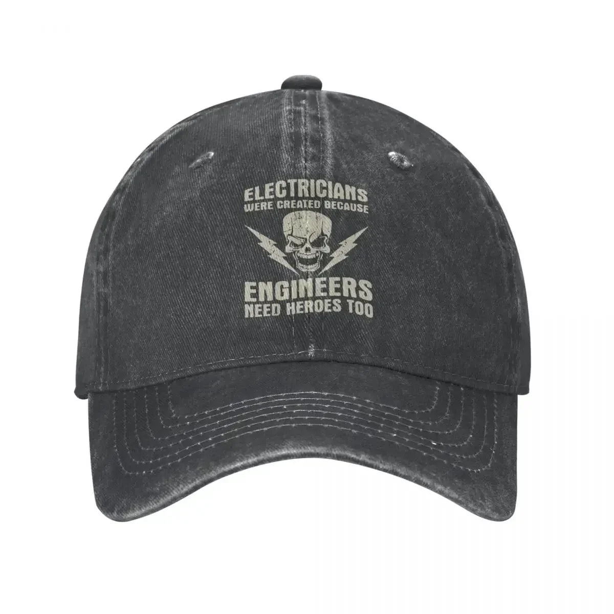 Electrician Hero Engineer Funny Distressed Baseball Cap