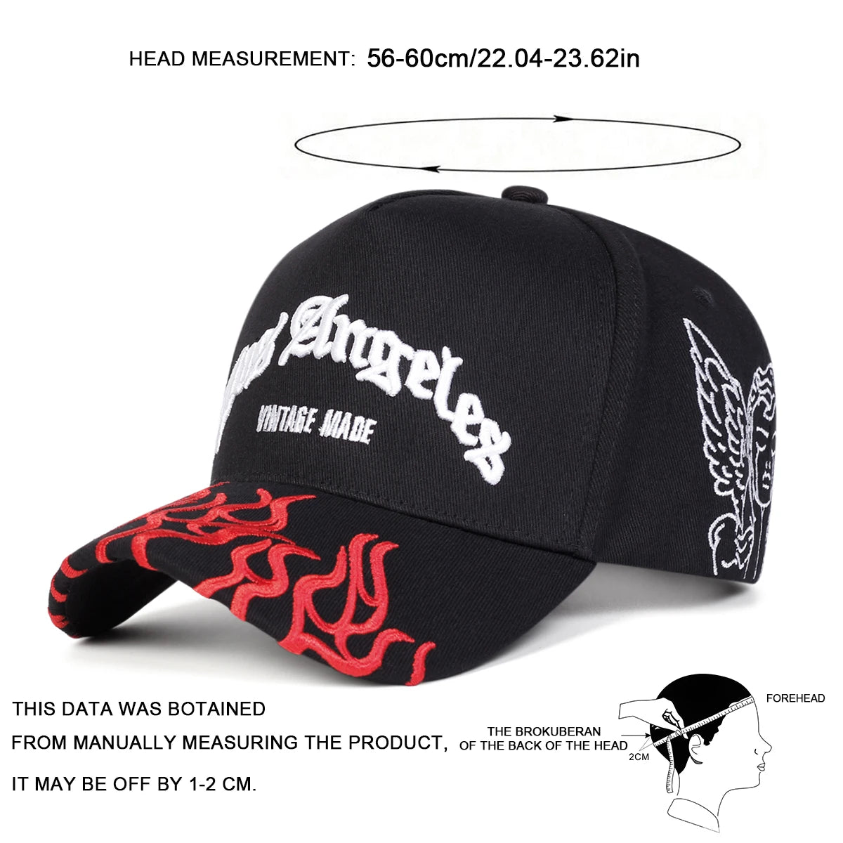Unisex Los Angeles Flames Embroidered Adjustable Baseball Cap