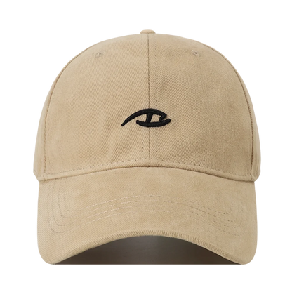 Korean Letter Embroidered Cotton Baseball Cap Adjustable Hip Hop