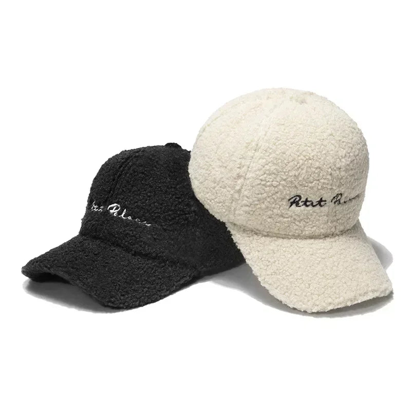 Unisex Korean Style Plush Winter Baseball Cap