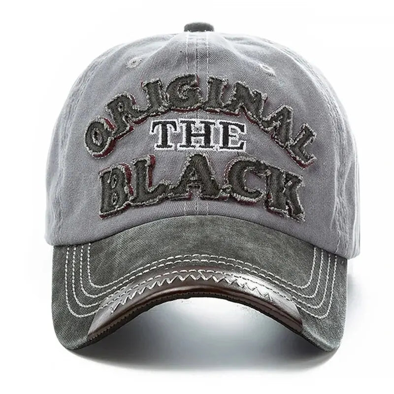 Unisex Vintage Washed Cotton Letter Embroidered Baseball Cap