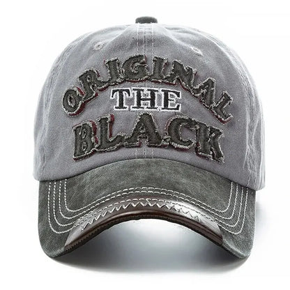 Unisex Vintage Washed Cotton Letter Embroidered Baseball Cap