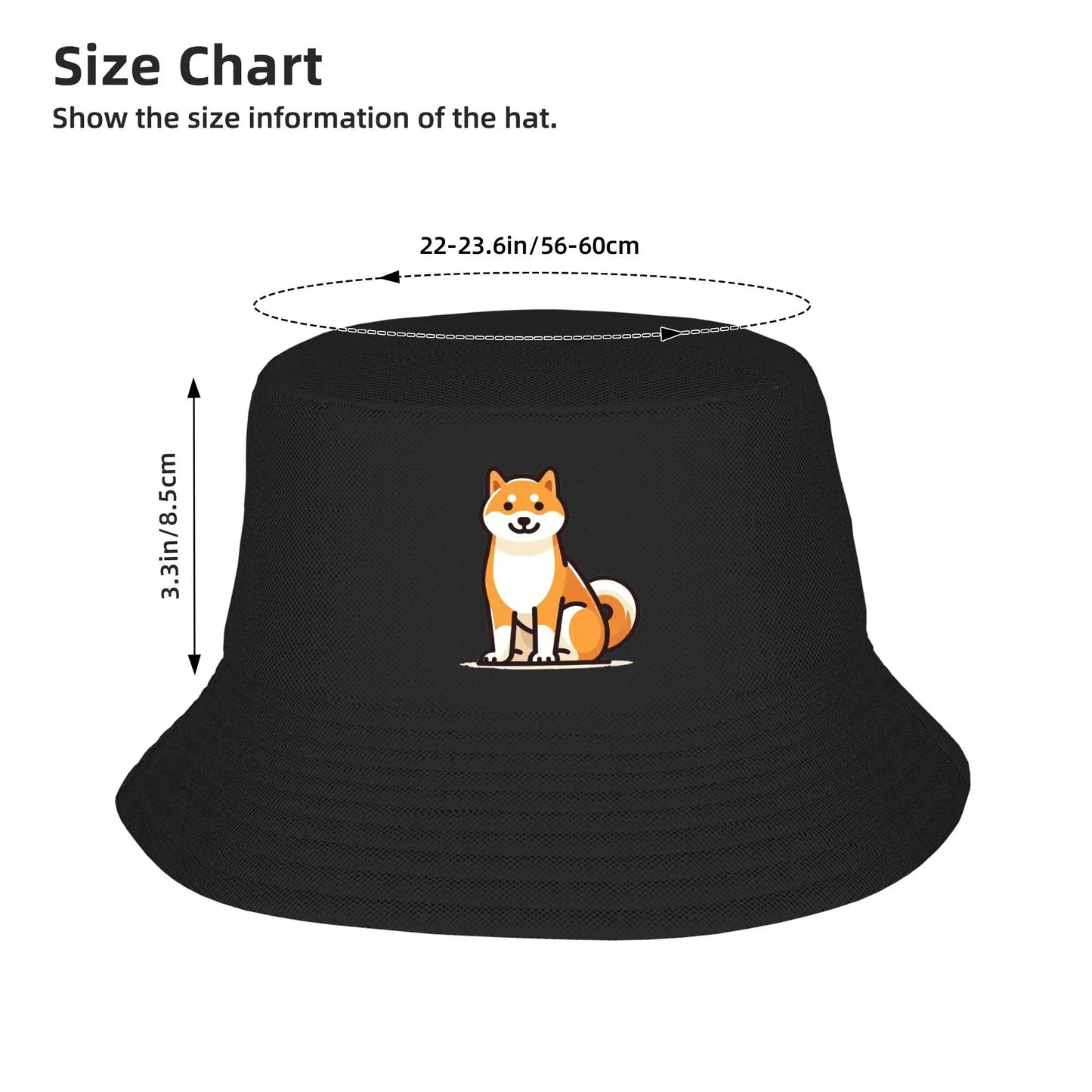 Shiba Inu Guide Graphic Streetwear Bucket Hat