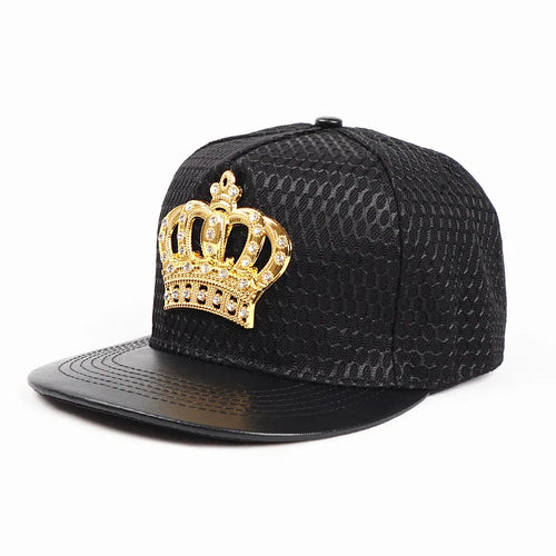 Crown Europe Logo Flat Brim Hip Hop Cap