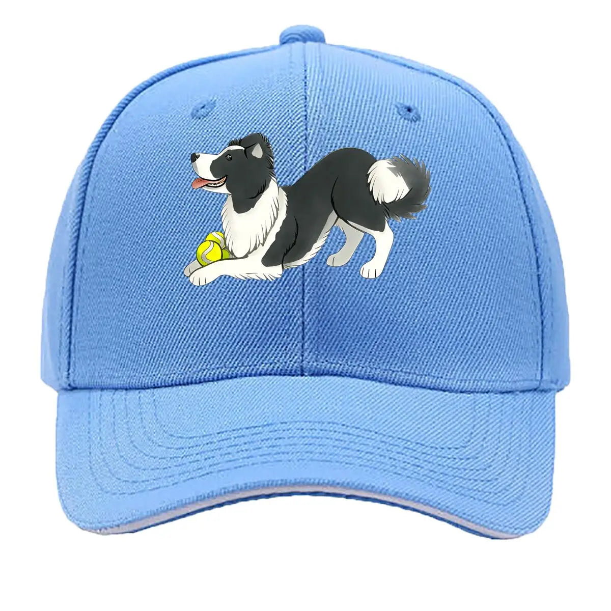 Border Collie Lightweight Breathable Sandwich Baseball Cap