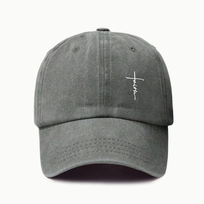 Retro Cross Print Water Resistant Washed Baseball Cap