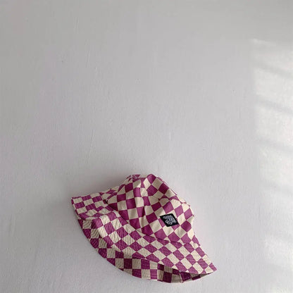 Checkerboard Plaid Kids Bucket Hat