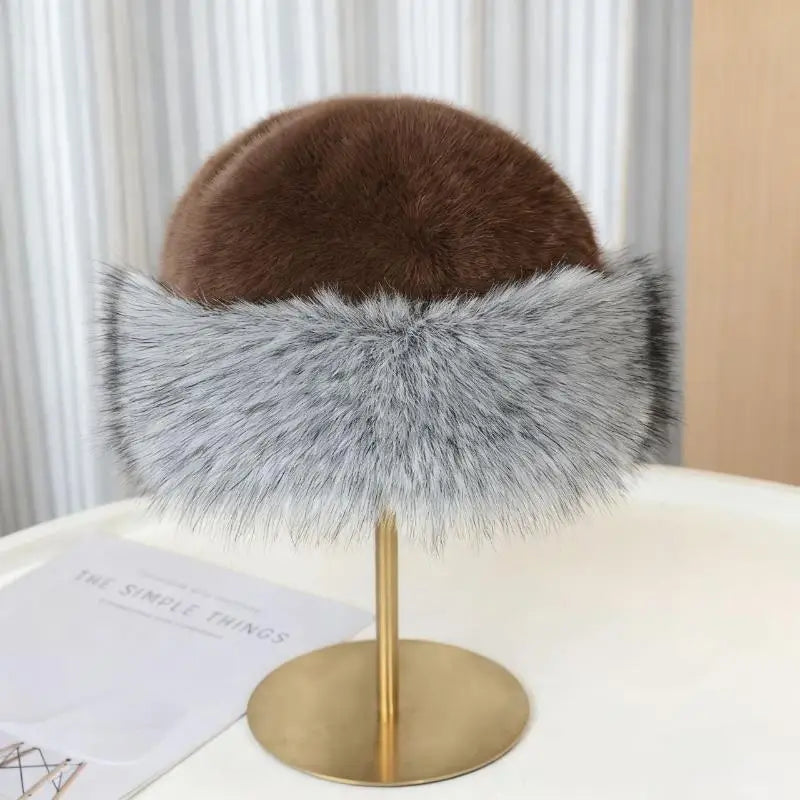 Winter Plush Fur Earflap Bucket Hat
