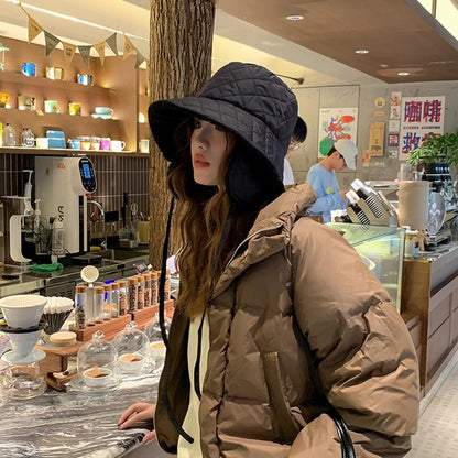 Thick Warm Earflap Winter Bucket Hat