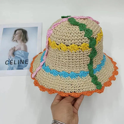 Summer Sweet Forest Crochet Lace Short Brim Bucket Hat