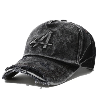 Letter-A Embroidered Washed Cotton Baseball Cap