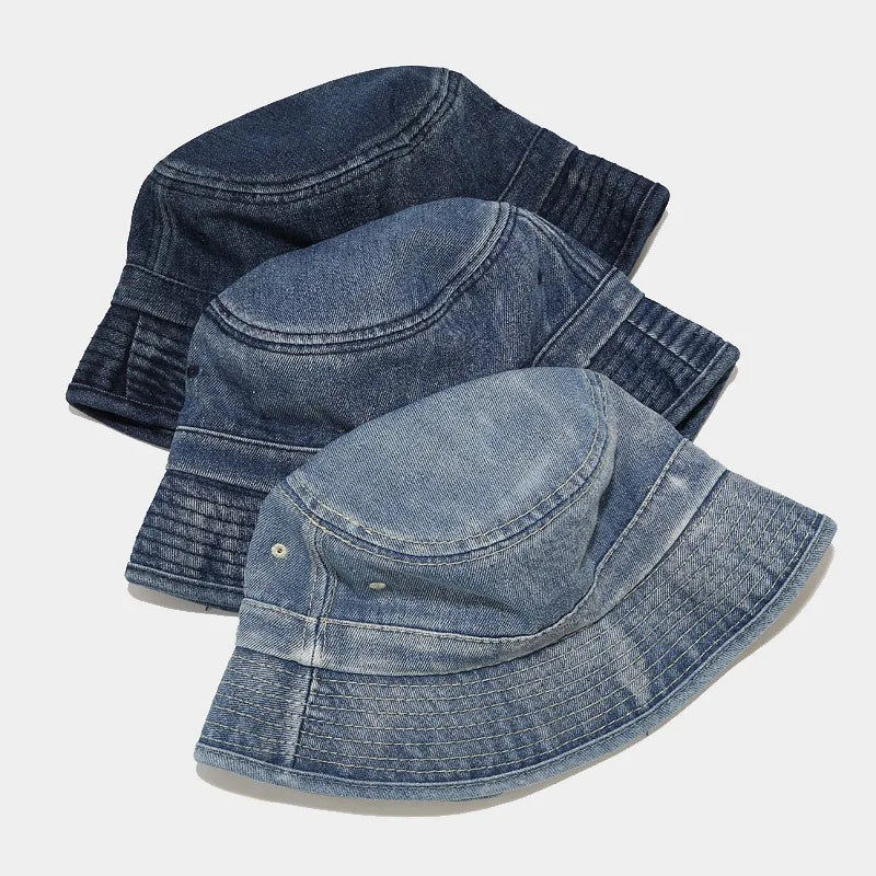 Unisex Solid Cotton Packable Bucket Hat