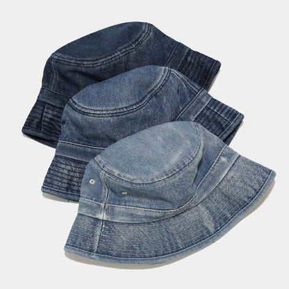 Unisex Solid Cotton Packable Bucket Hat