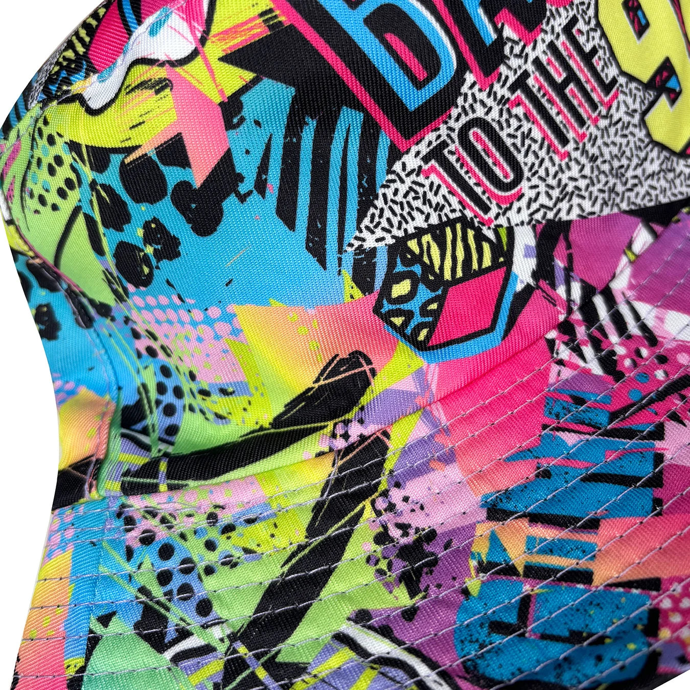 Abstract Graffiti Reversible Foldable Colorful Bucket Hat