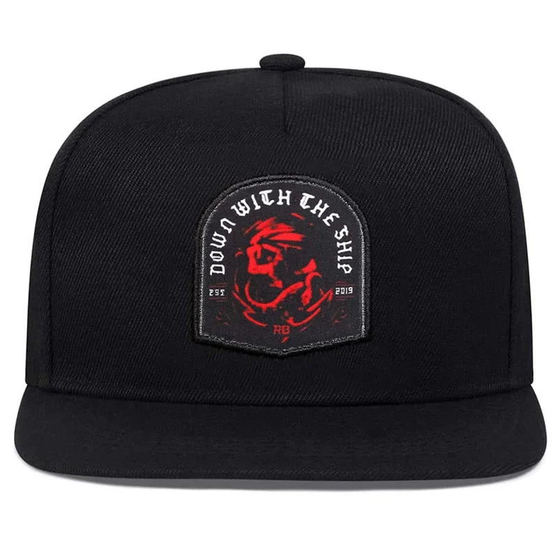 Unisex Skeleton Head Ship Anchor Embroidery Hip-hop Hats
