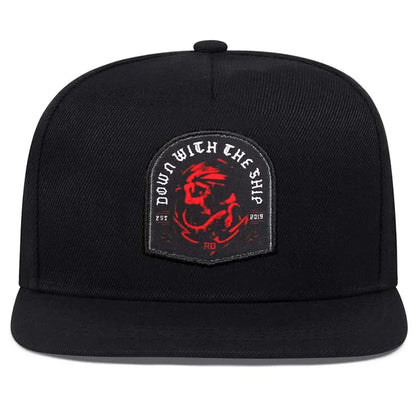 Unisex Skeleton Head Ship Anchor Embroidery Hip-hop Hats