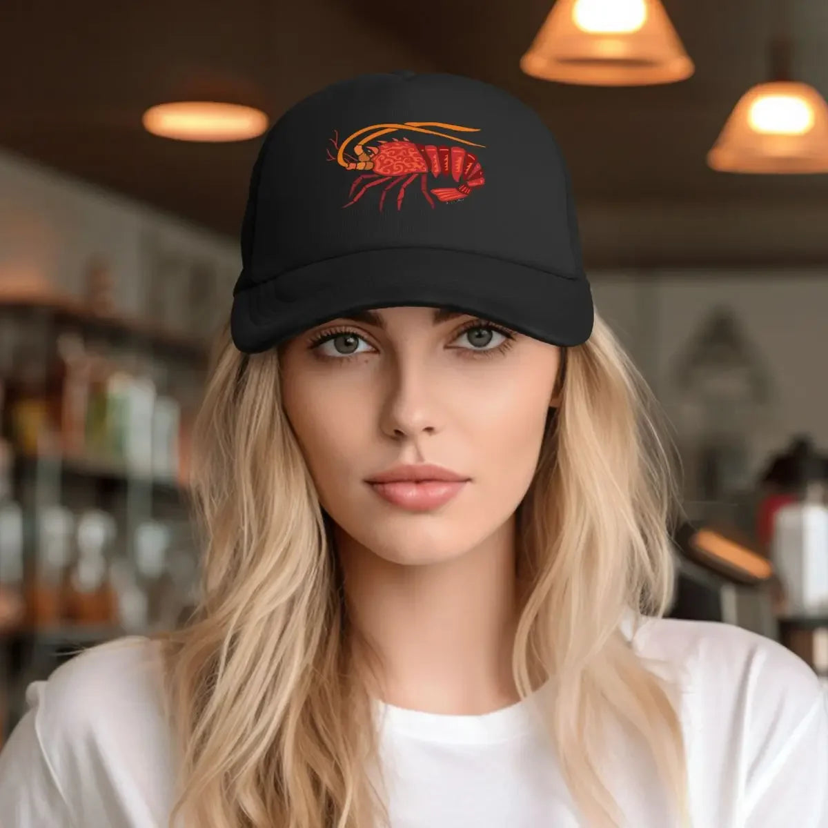 California Spiny Lobster Mesh Snapback Unisex Baseball Cap
