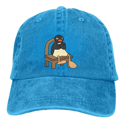 Angry Pingu Pure Color Penguin Dad Hat