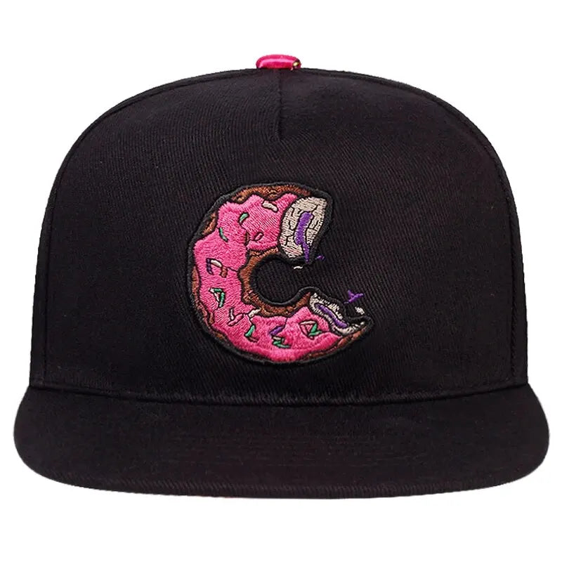 Unisex Doughnut Embroidery Hip-hop Hats