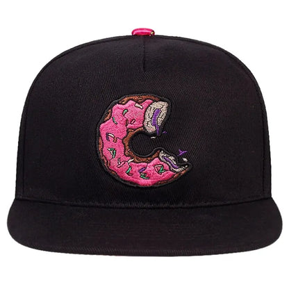 Unisex Doughnut Embroidery Hip-hop Hats