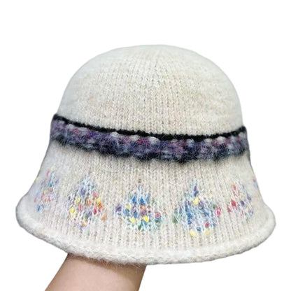 Jacquard Knitted Bucket Hat