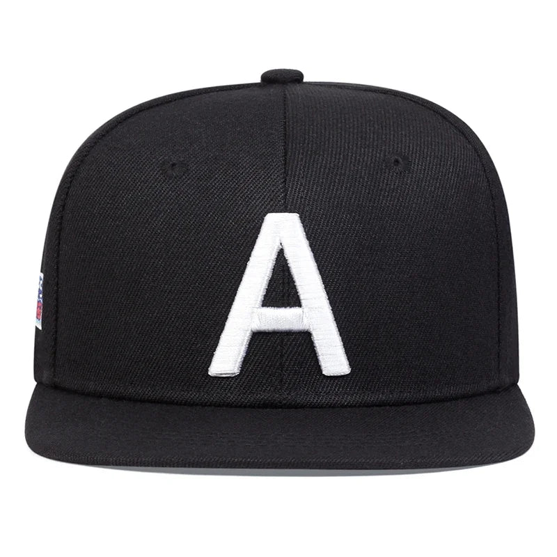 Unisex A Letter Side Earth Embroidery Hip-hop Hats