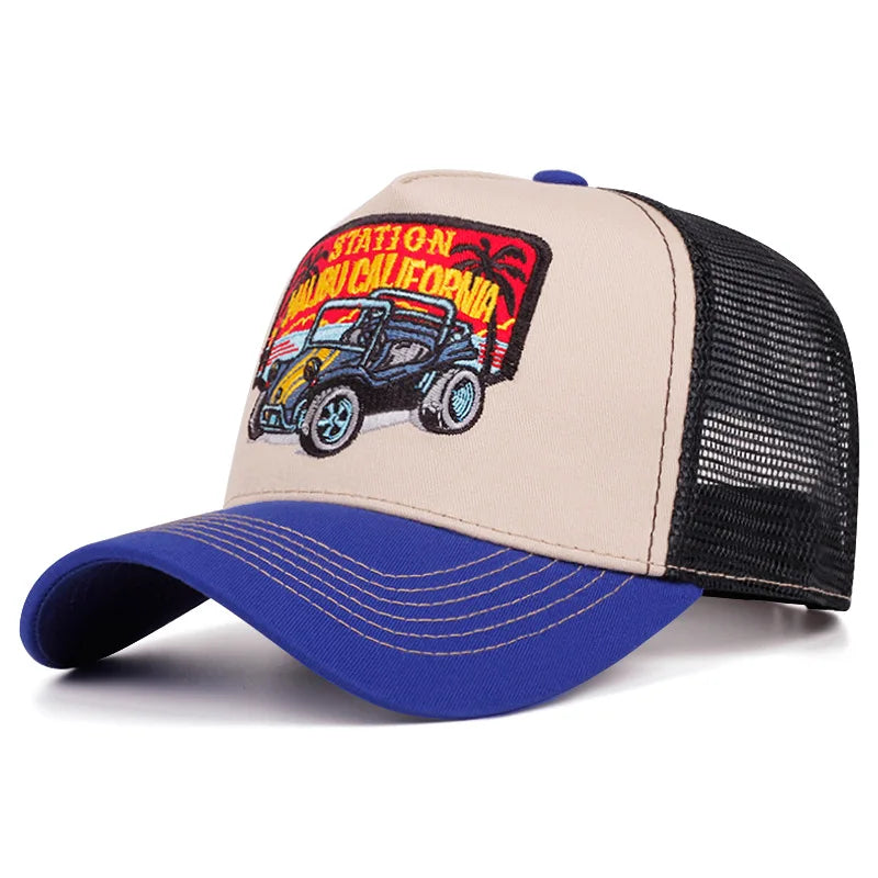 Unisex Sun Hat Hip Hop Mesh Trucker Hat