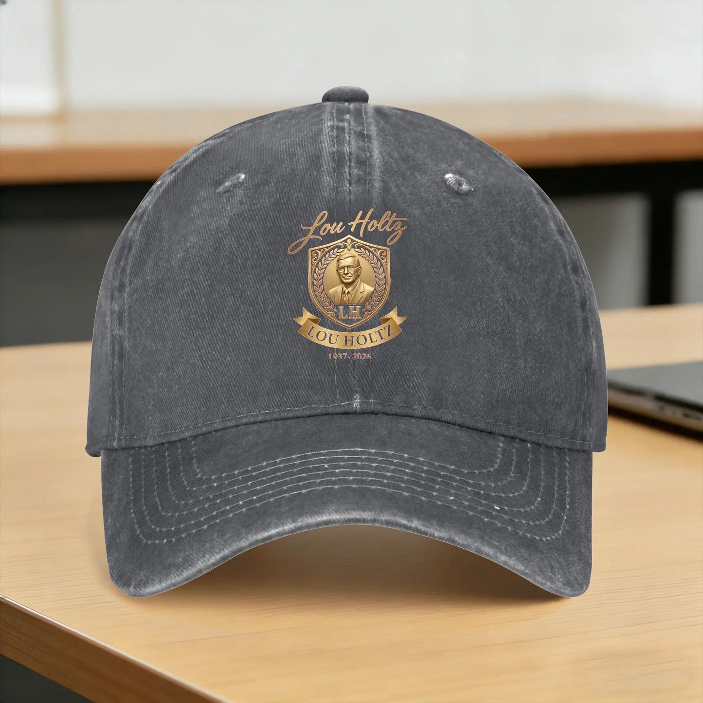 Lou Holtz Logo Washed Adjustable Baseball Cap