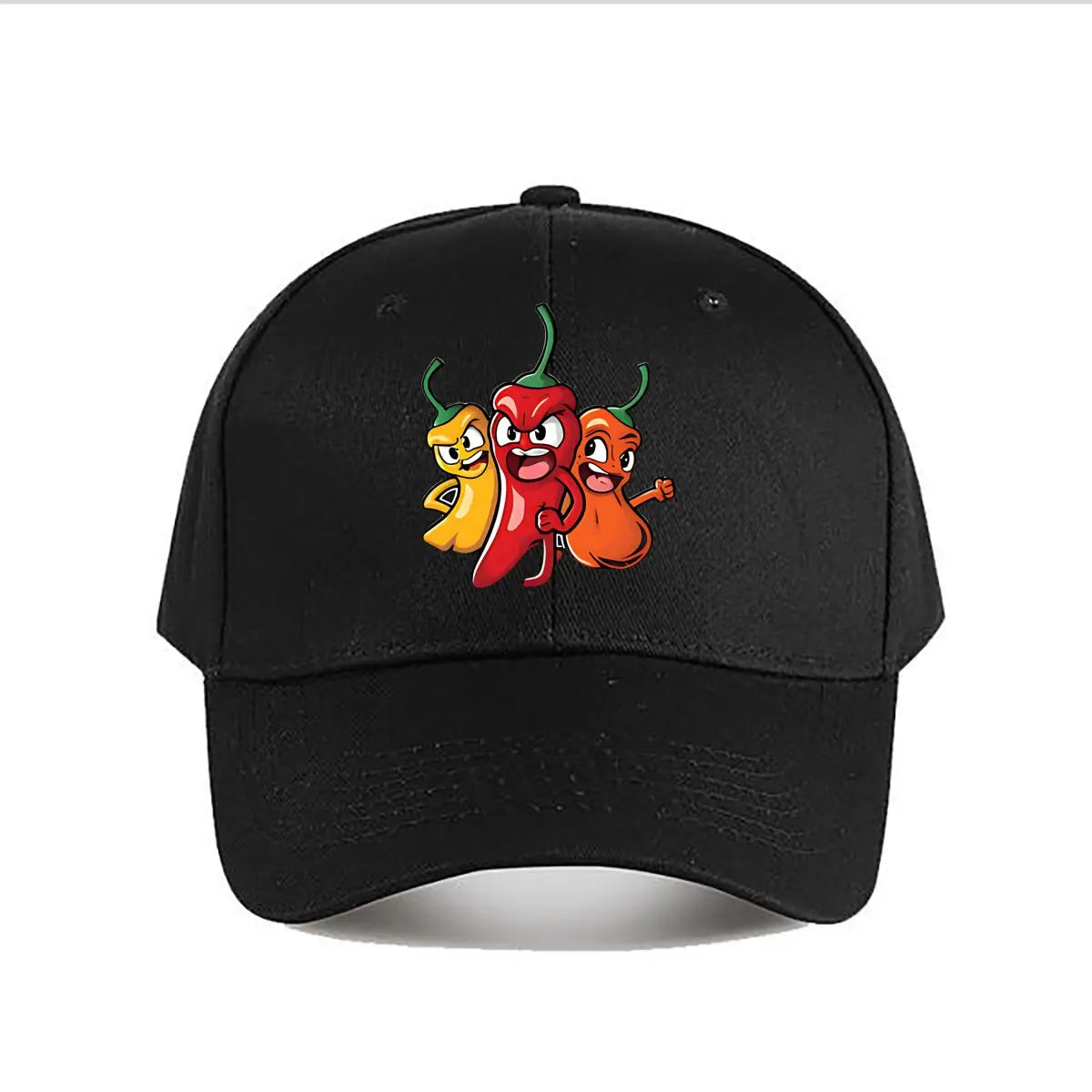 Colorful Cartoon Chili Vinyl Snapback Baseball Cap