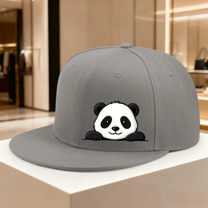 Cute Panda Head Peeking Street Style Snapback Cap