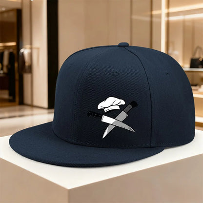 Chef Hat and Knives Graphic Kitchen Snapback Cap