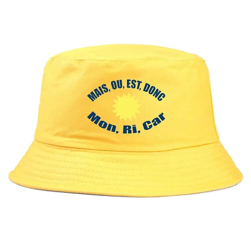 Mais Ou Est Reversible Cotton Bucket Hat